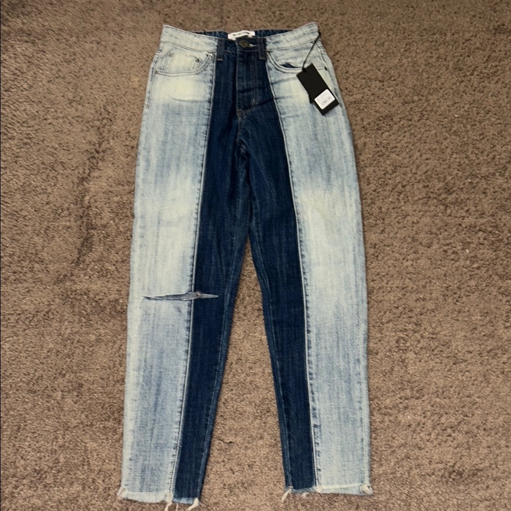 One Teaspoon Blue Skinny Jeans with Classic Fade